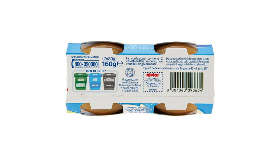 Omo Frutta Mista Nipiol 2x80 G