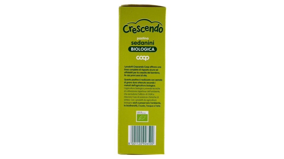 Pastina Sedanini Biologica 320 G