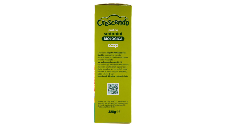 Pastina Sedanini Biologica 320 G
