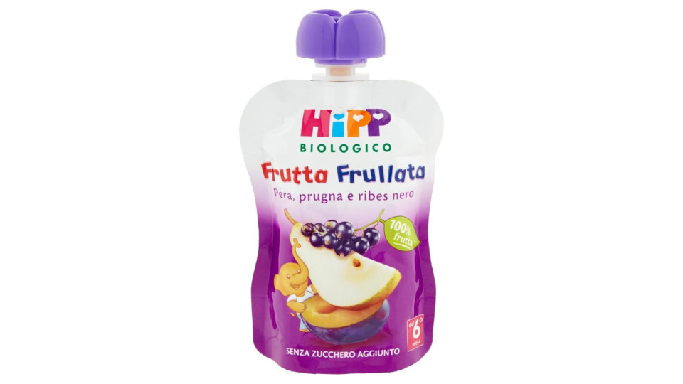 Hipp Biologico Frutta Frullata Pera, Prugna E Ribes Nero 90 G