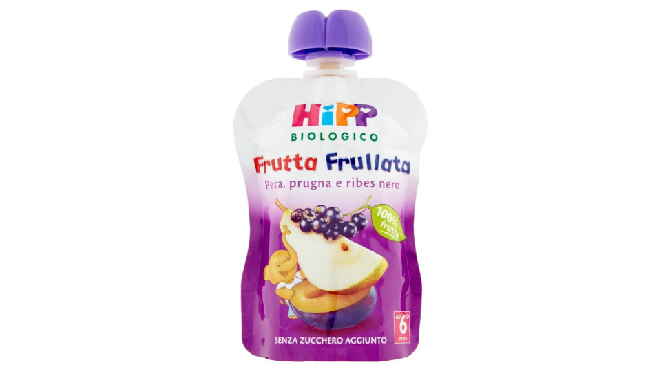 Hipp Biologico Frutta Frullata Pera, Prugna E Ribes Nero 90 G