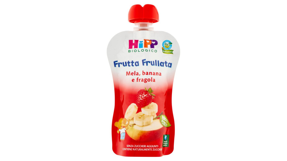 Hipp Biologico Frutta Frullata Mela, Banana E Fragola 90 G