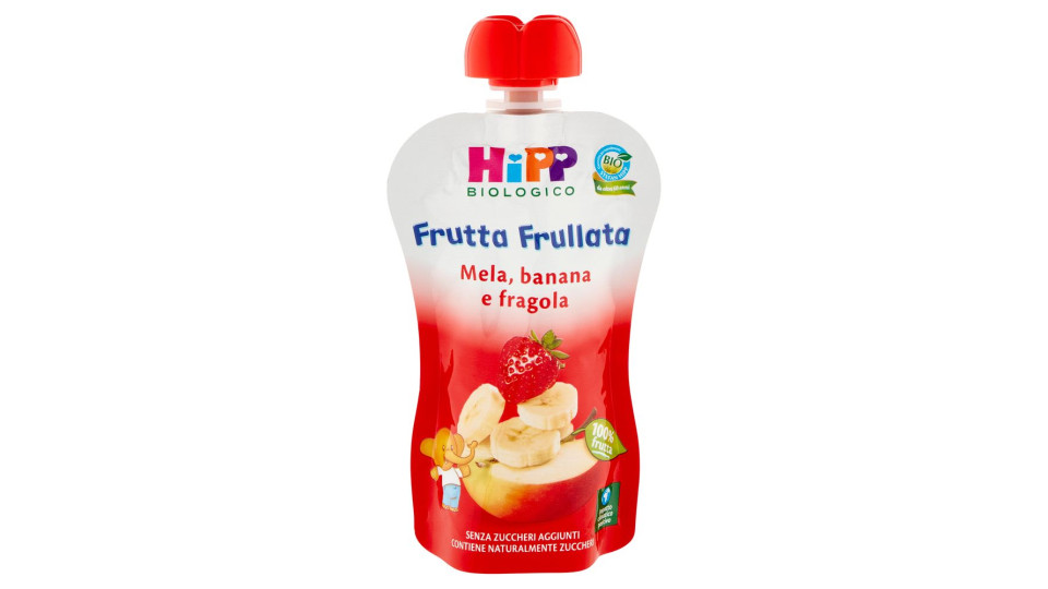 Hipp Biologico Frutta Frullata Mela, Banana E Fragola 90 G