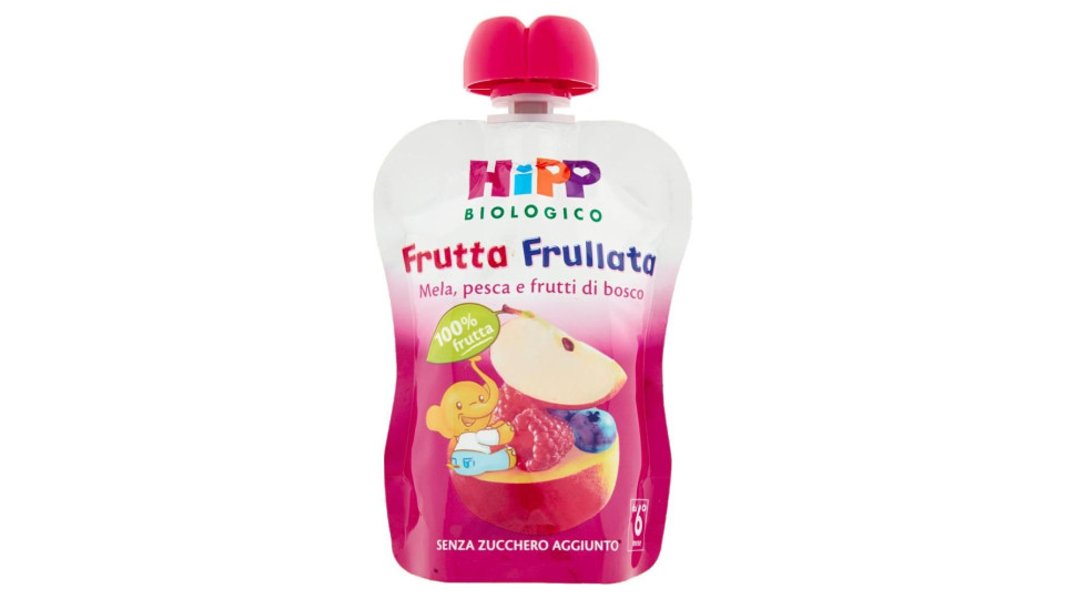 Hipp Biologico Frutta Frullata Mela, Pesca E Frutti Di Bosco 90 G