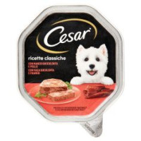 Cesar Ricette Classiche Cibo Umido Cane In Vaschetta Con Manzo Succulento E Pollo 150 G