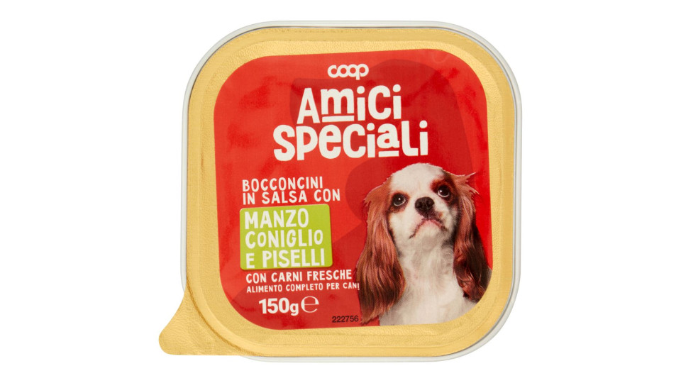 Bocconcini In Salsa Con Manzo Coniglio E Piselli 150 G