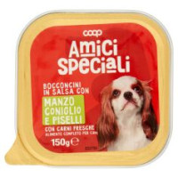 Bocconcini In Salsa Con Manzo Coniglio E Piselli 150 G