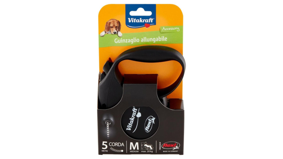 Vitakraft Accessory Guinzaglio Allungabile Corda M Medium 5 Mt