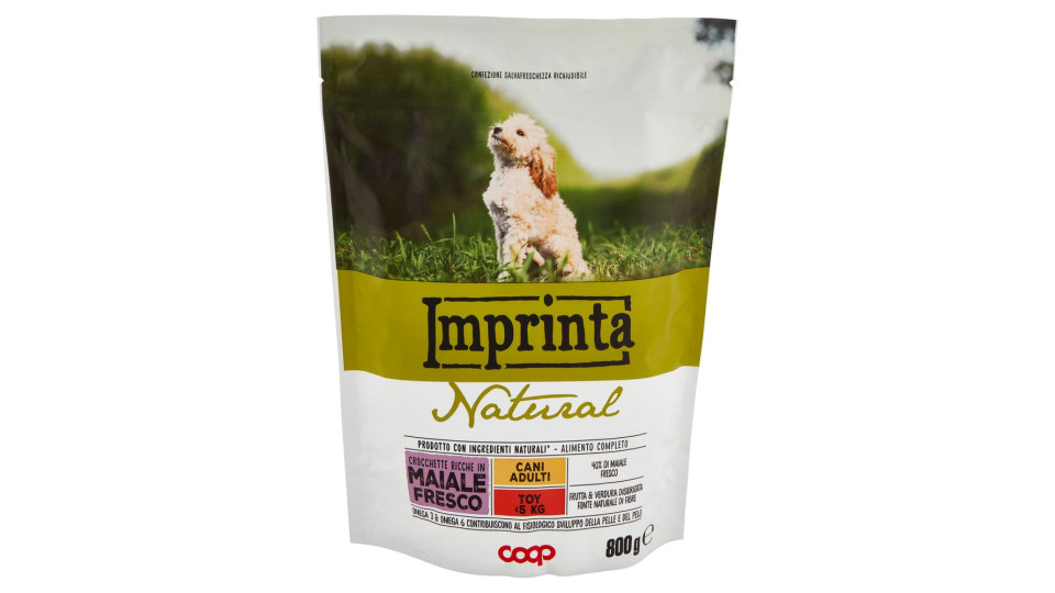 Natural Crocchette Ricche In Maiale Fresco Cani Adulti Toy 800 G