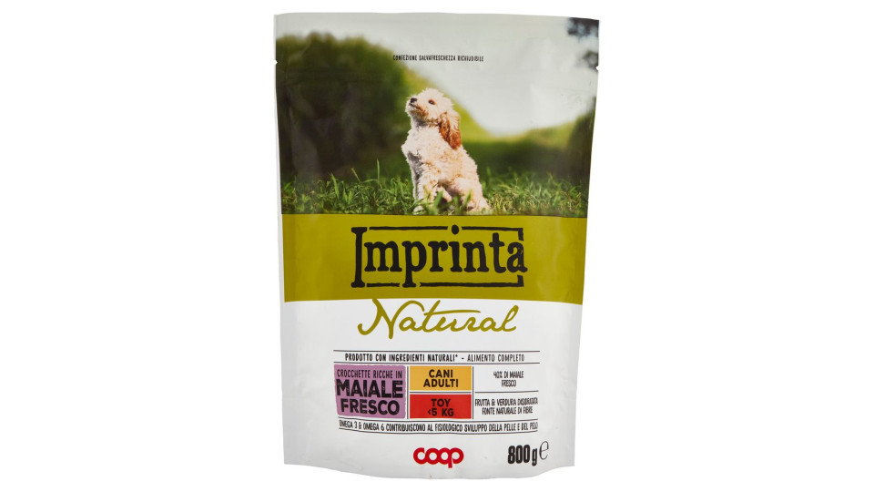 Natural Crocchette Ricche In Maiale Fresco Cani Adulti Toy 800 G