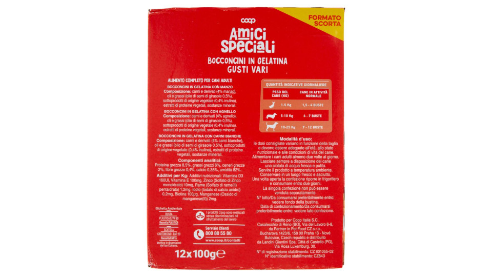Bocconcini In Gelatina Gusti Vari Con Manzo, Agnello, Carni Bianche 12 X 100 G