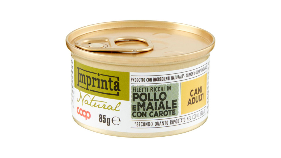 Natural Filetti Ricchi In Pollo E Maiale Con Carote Cani Adulti 85 G