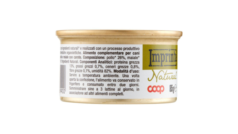 Natural Filetti Ricchi In Pollo E Maiale Con Carote Cani Adulti 85 G