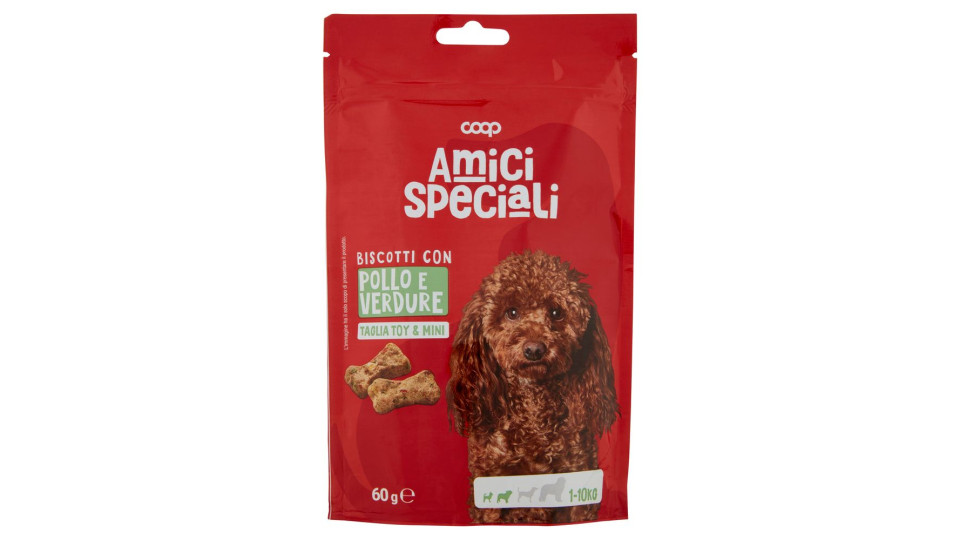 Biscotti Con Pollo E Verdure Taglia Toy & Mini 60 G