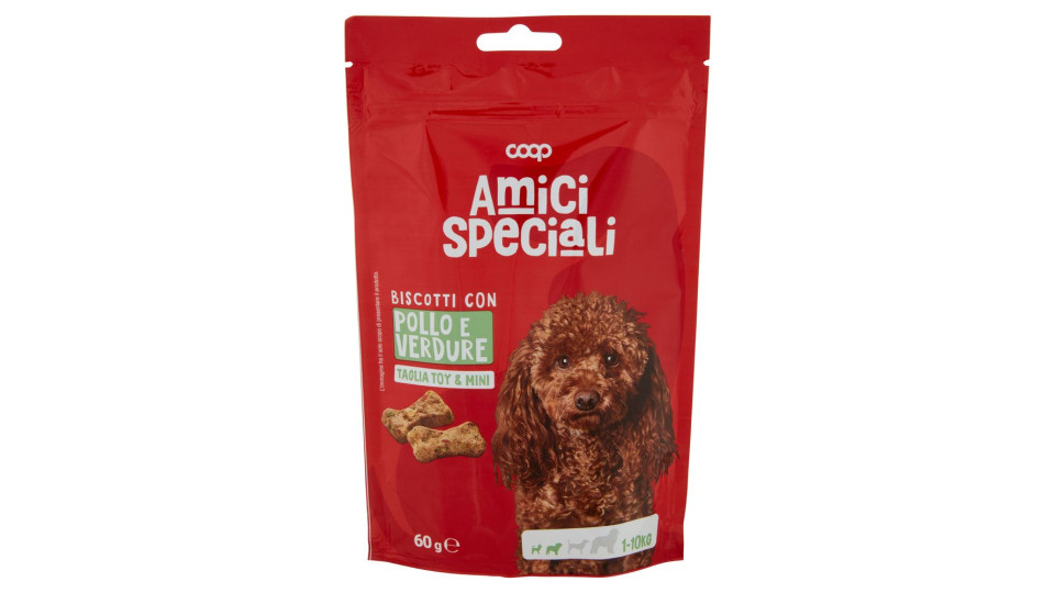 Biscotti Con Pollo E Verdure Taglia Toy & Mini 60 G