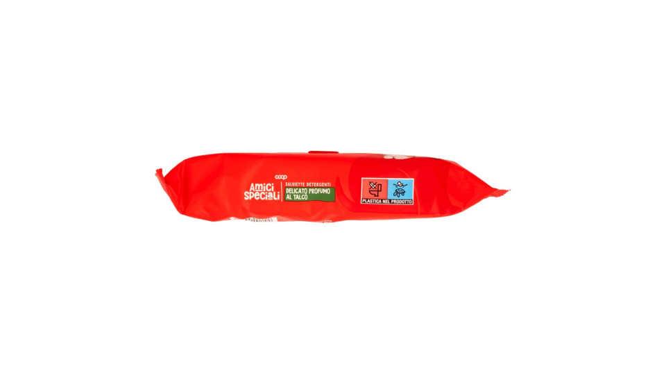 Salviette Detergenti Delicato Profumo Al Talco 30x20cm 40 Pz