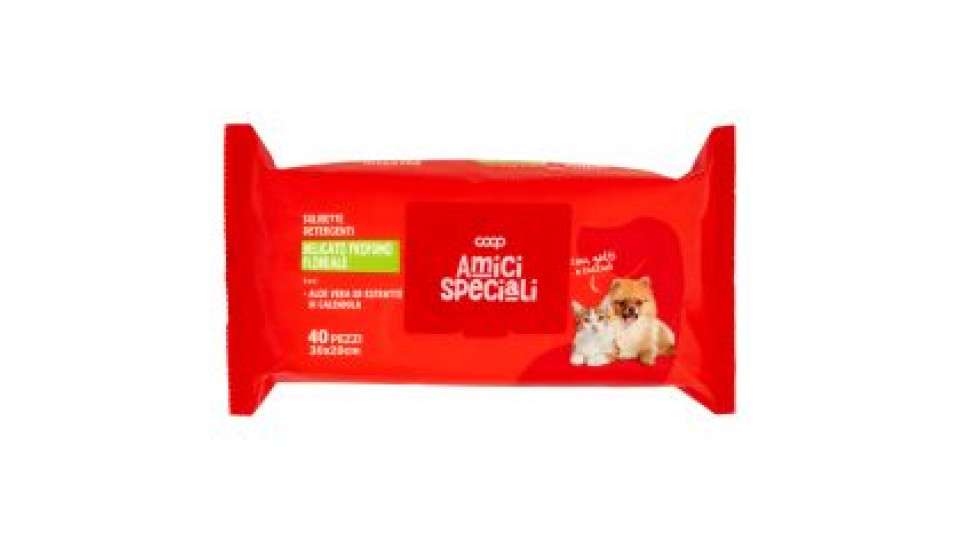 Salviette Detergenti Delicato Profumo Floreale 30x20cm 40 Pz