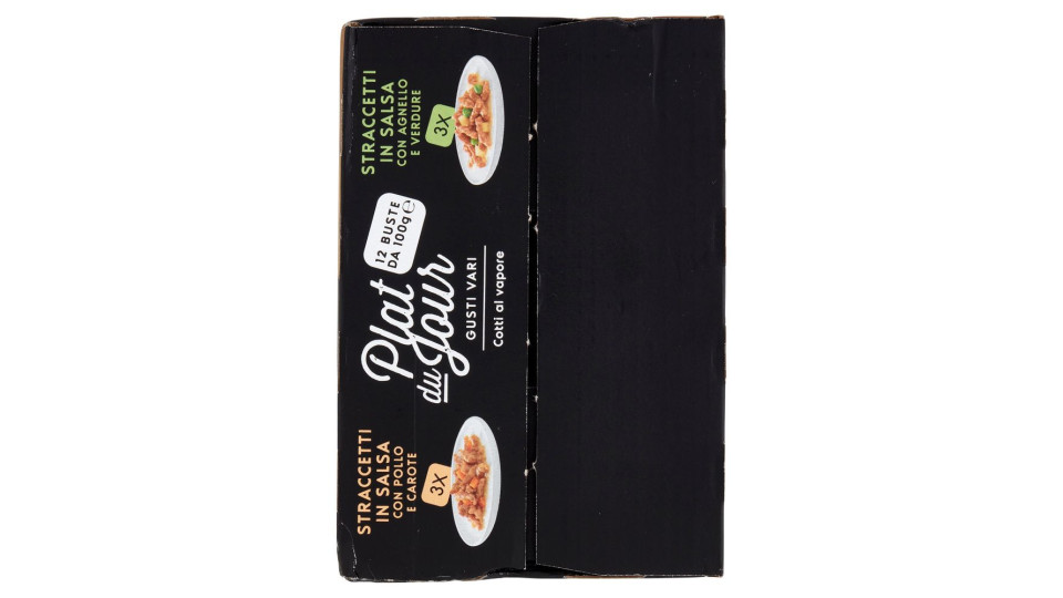 Straccetti In Salsa Manzo E Carote, Tacchino E Verdure, Pollo E Carote, Agnello E Verdure 12 X 100 G