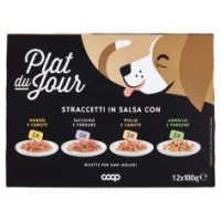 Straccetti In Salsa Manzo E Carote, Tacchino E Verdure, Pollo E Carote, Agnello E Verdure 12 X 100 G