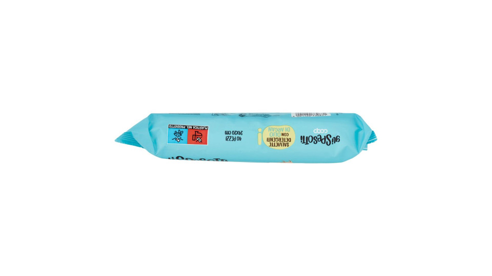 Salviette Detergenti Con Olio Di Argan 24x20 Cm 40 Pz