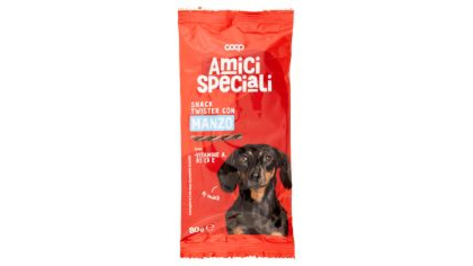 Snack Twister Con Manzo 4 Snack 80 G