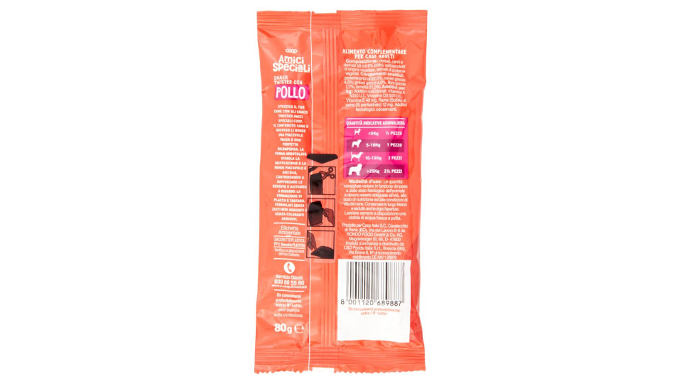 Snack Twister Con Pollo 4 Snack 80 G