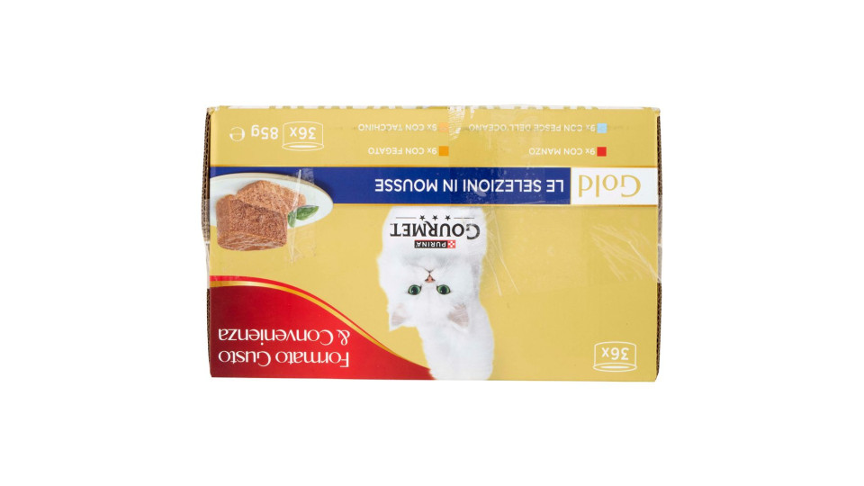 Purina Gourmet Gold Le Selezioni In Mousse Manzo / Fegato / Pesce / Tacchino 36x85g
