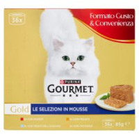 Purina Gourmet Gold Le Selezioni In Mousse Manzo / Fegato / Pesce / Tacchino 36x85g