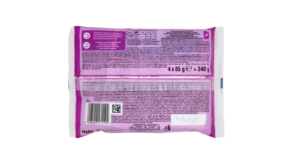 Whiskas Aromatic Selection Fragranti Fusioni Cibo Umido Gatto 4x85g