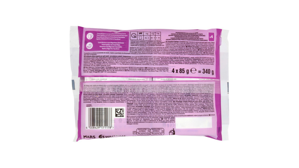 Whiskas Aromatic Selection Delizie Di Mare Cibo Umido Gatto 4x85g