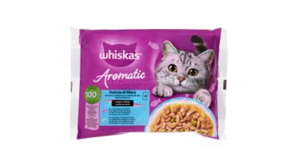 Whiskas Aromatic Selection Delizie Di Mare Cibo Umido Gatto 4x85g