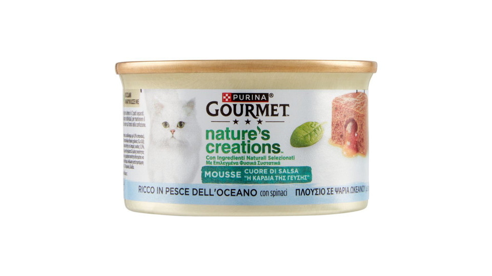 Purina Gourmet Nature's Creations Ricco In Pesce Dell'oceano Con Spinaci 85 G