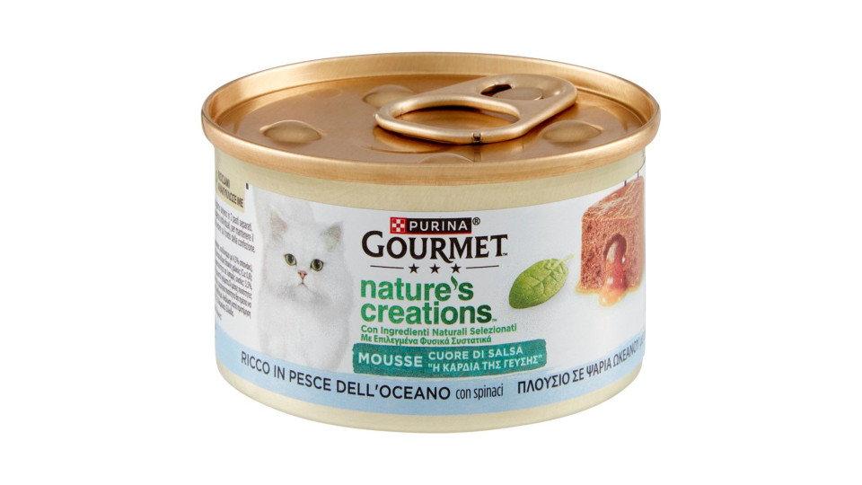 Purina Gourmet Nature's Creations Ricco In Pesce Dell'oceano Con Spinaci 85 G
