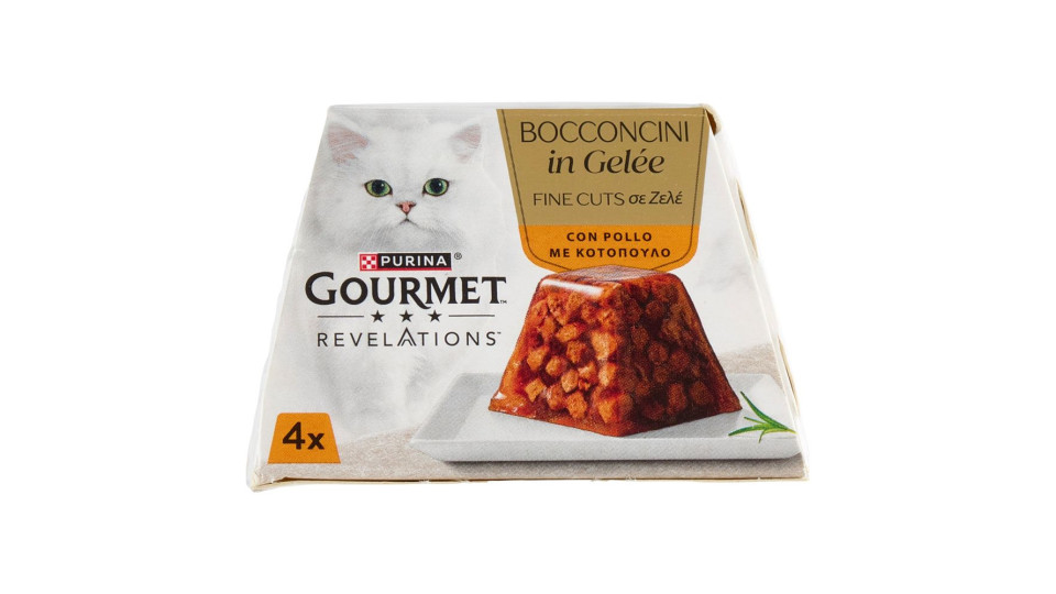 Purina Gourmet Revelations Bocconcini In Gelée Con Pollo 4 X 57 G