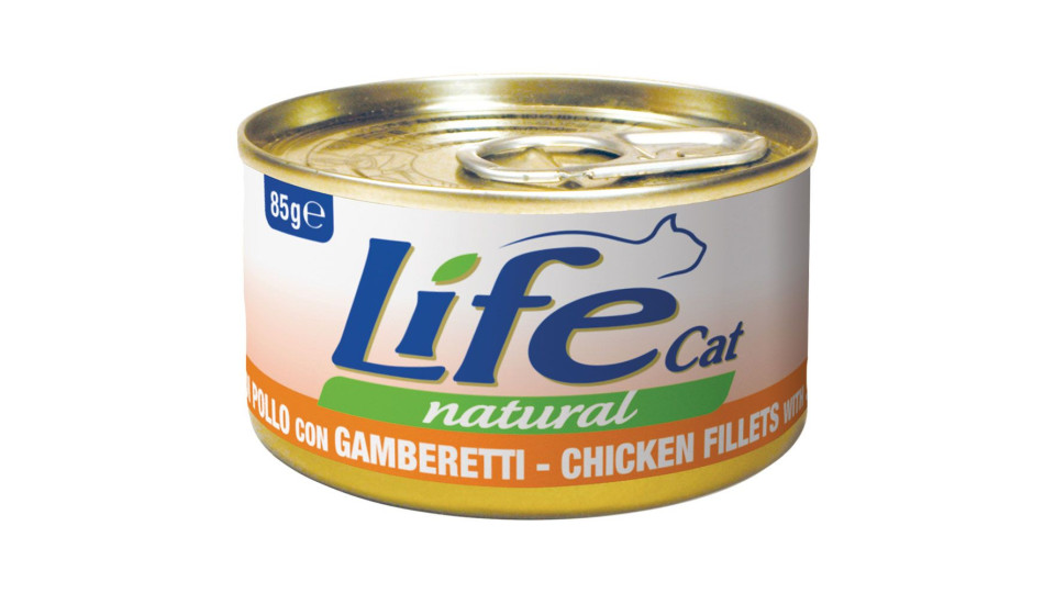 Filetti Di Pollo Con Gamberetti Life Cat Natural 85 G
