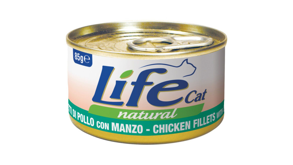 Filetti Di Pollo Con Manzo Life Cat Natural 85 G