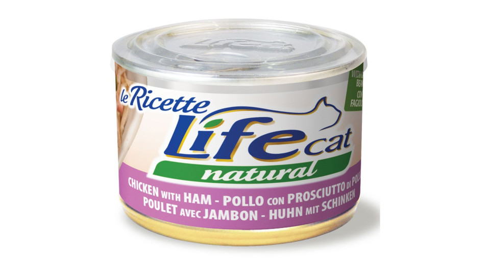 Life Cat Natural 'le Ricette' Pollo Con Prosciutto E Fagiolini 150 G