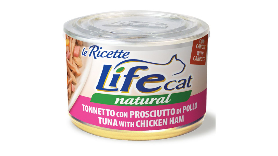 Le Ricette Tonnetto Con Prosciutto Di Pollo Life Cat Natural 150 G