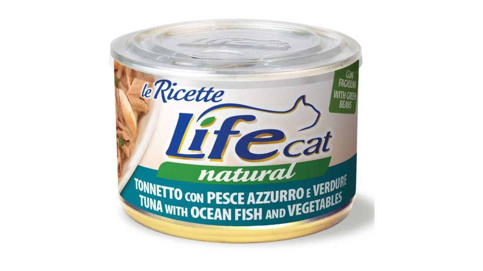 Le Ricette Tonnetto Con Pesce Azzurro E Verdure Life Cat Natural 150 G