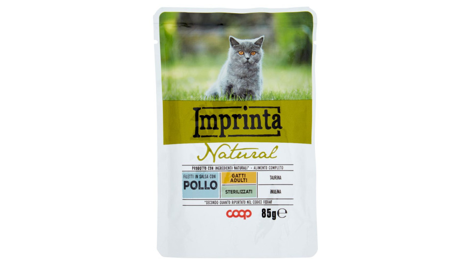 Natural Filetti In Salsa Con Pollo Gatti Adulti Sterilizzati 85 G