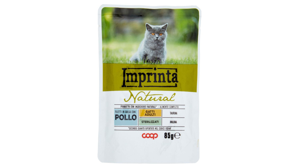 Natural Filetti In Salsa Con Pollo Gatti Adulti Sterilizzati 85 G