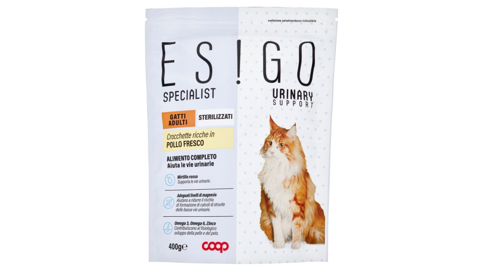 Specialist Urinary Support Gatti Adulti Sterilizzati Crocchette Ricche In Pollo Fresco 400 G