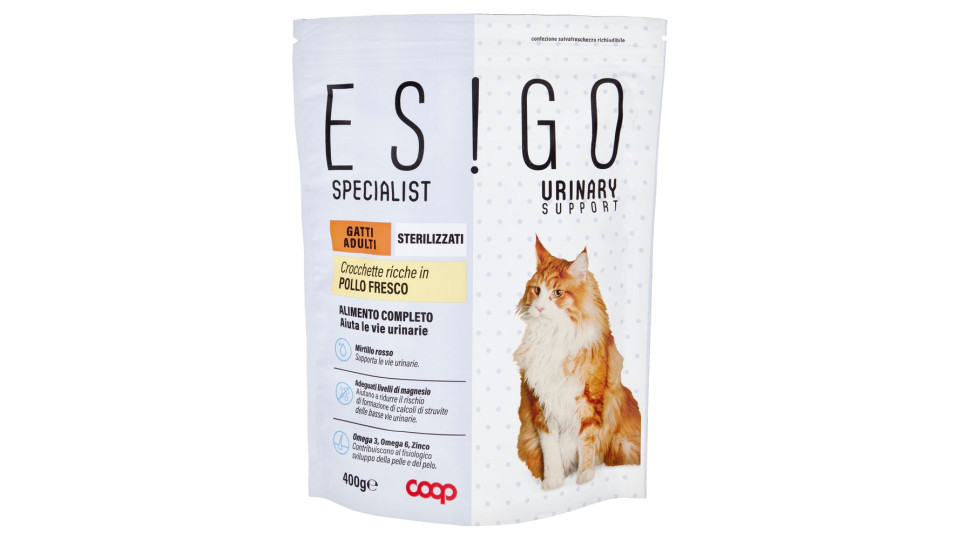 Specialist Urinary Support Gatti Adulti Sterilizzati Crocchette Ricche In Pollo Fresco 400 G