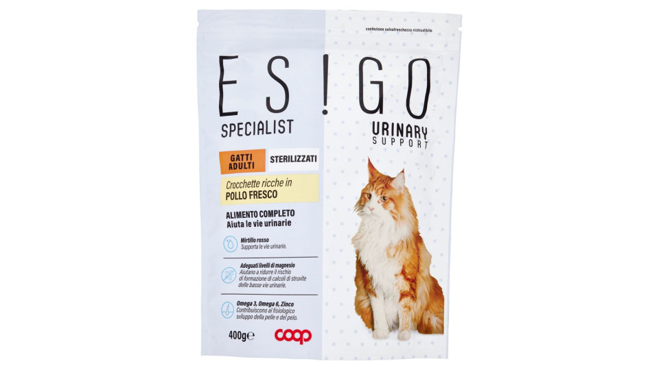 Specialist Urinary Support Gatti Adulti Sterilizzati Crocchette Ricche In Pollo Fresco 400 G