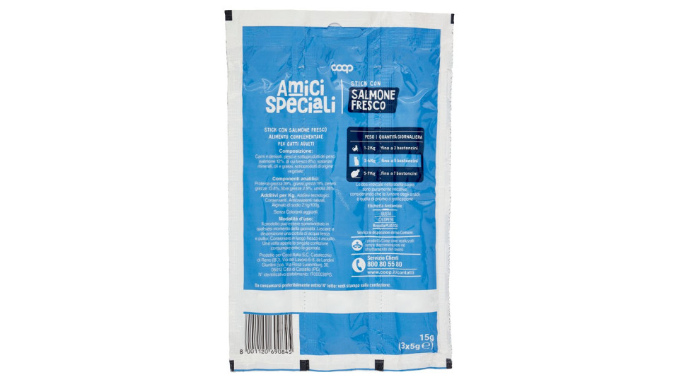 Stick Con Salmone Fresco 3 X 5 G