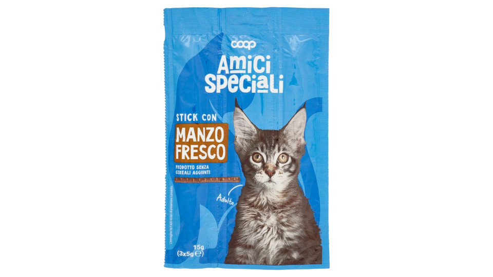 Stick Con Manzo Fresco 3 X 5 G