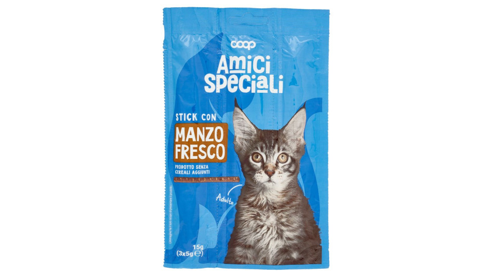 Stick Con Manzo Fresco 3 X 5 G