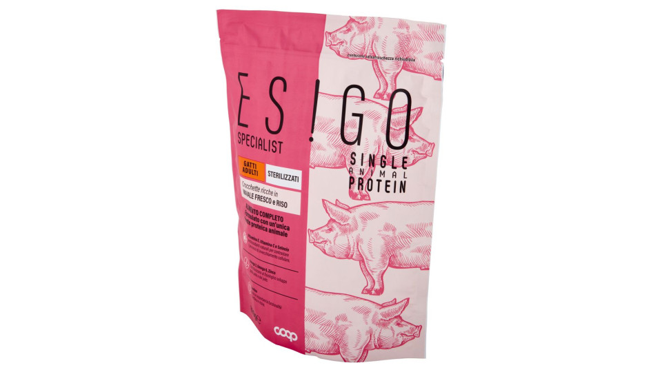 Specialist Single Animal Protein Gatti Adulti Sterilizzati Crocchette Maiale Fresco E Riso 800 G