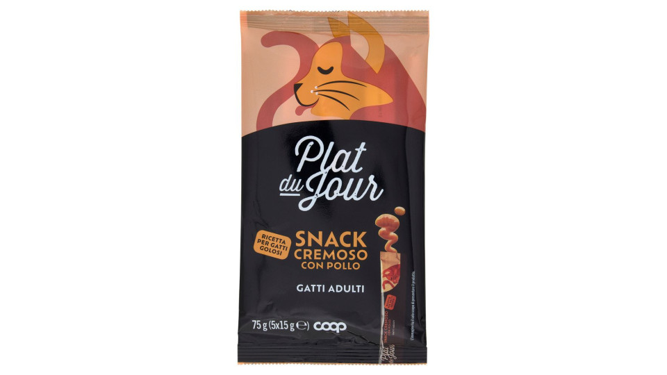 Snack Cremoso Con Pollo Gatti Adulti 5 X 15 G