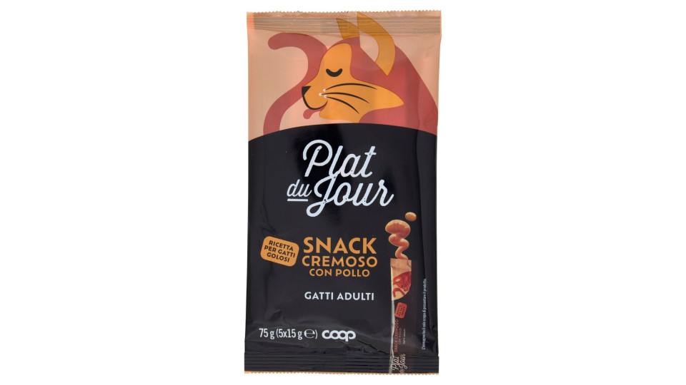 Snack Cremoso Con Pollo Gatti Adulti 5 X 15 G